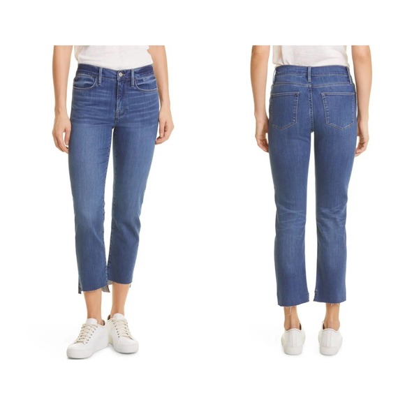 Frame Denim Denim - FRAME Le High Step Hem Straight Leg Crop Jeans Sz 30 NWT